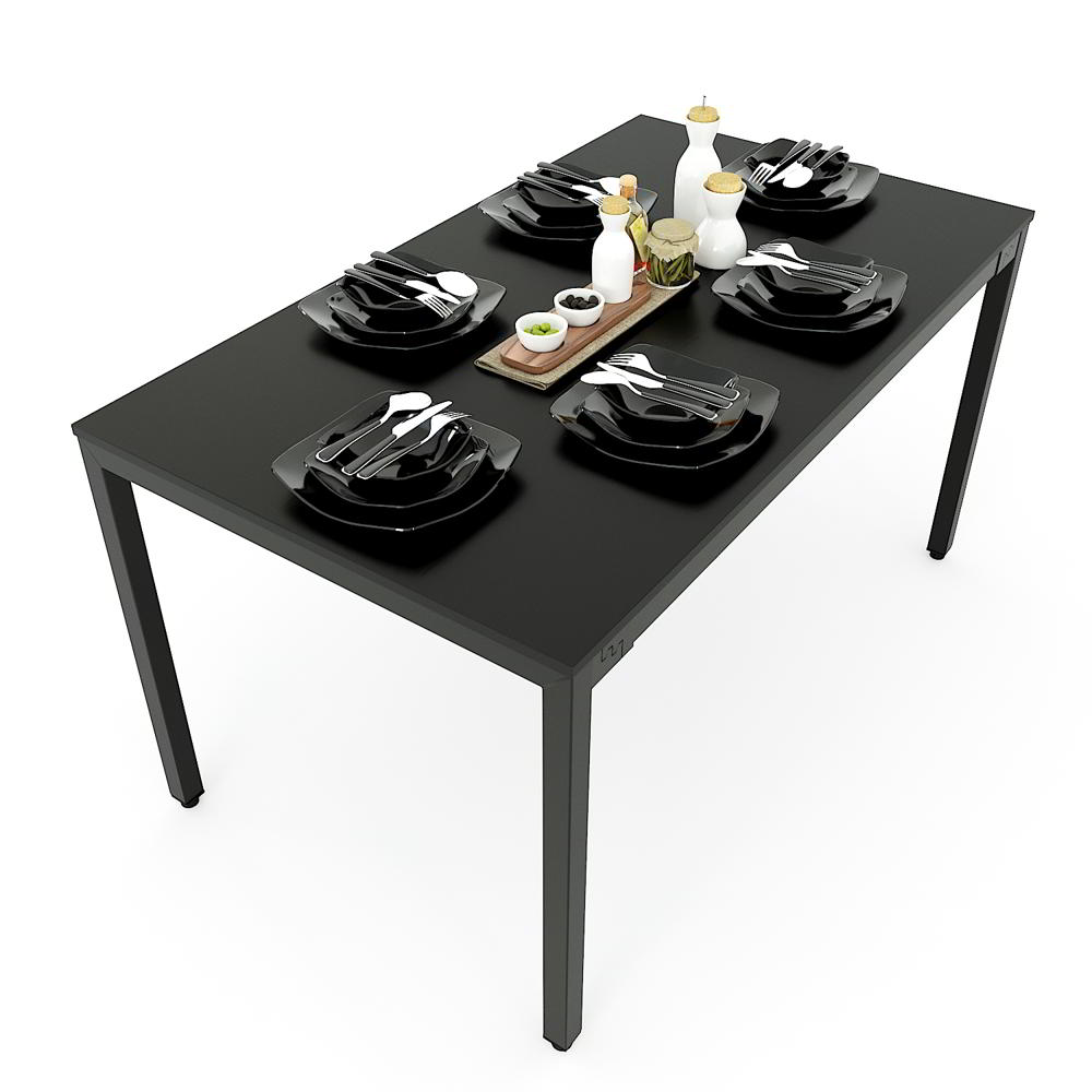 Bàn ăn chữ nhật 140x80cm gỗ cao su chân sắt Uconcept Bàn ăn chữ nhật 140x80cm gỗ cao su chân sắt Uconcept - hình 1