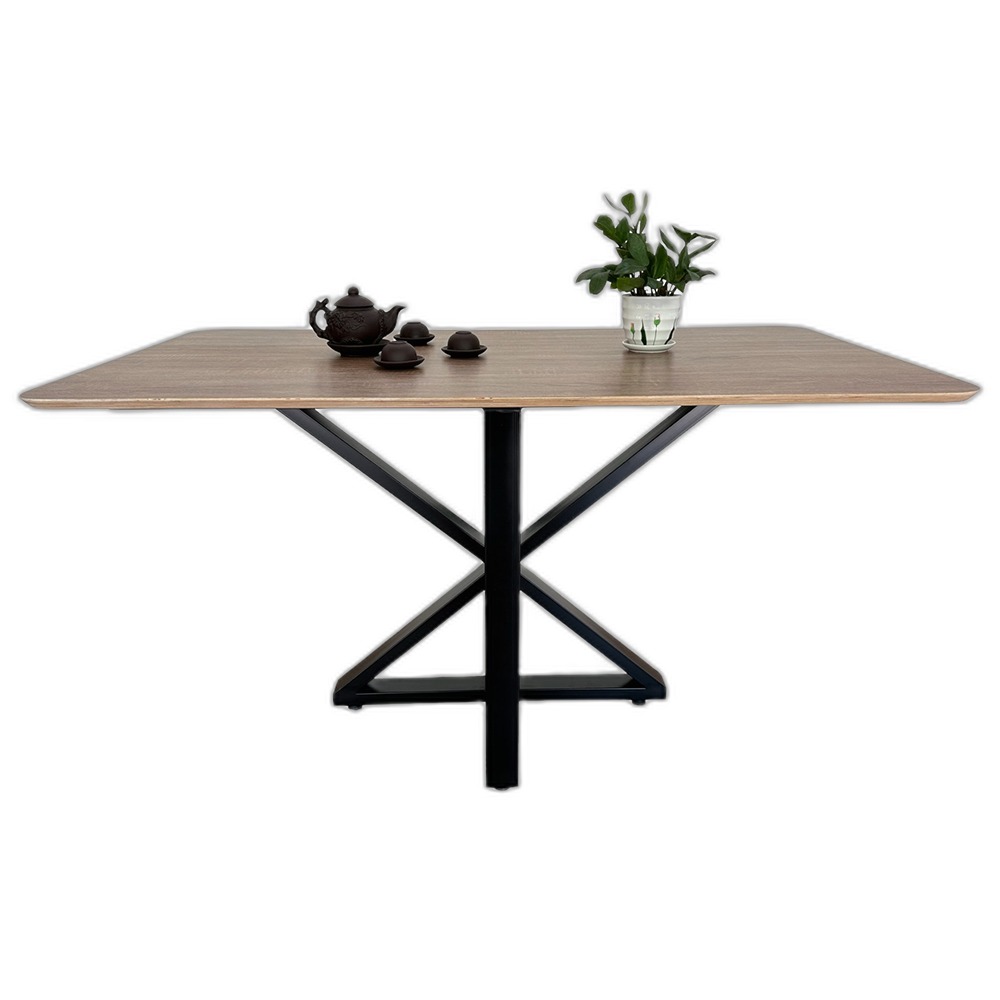 Bàn ăn chữ nhật 140x80cm gỗ Plywood chân sắt Bàn ăn chữ nhật 140x80cm gỗ Plywood chân sắt