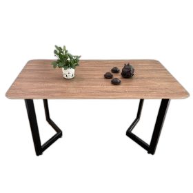 Bàn ăn chữ nhật 140x80cm gỗ Plywood chân sắt