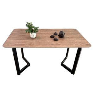 Bàn ăn chữ nhật 140x80cm gỗ Plywood chân sắt