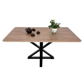 Bàn ăn chữ nhật 140x80cm gỗ Plywood chân sắt - hình 1