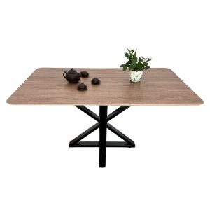 Bàn ăn chữ nhật 140x80cm gỗ Plywood chân sắt - hình 1