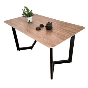 Bàn ăn chữ nhật 140x80cm gỗ Plywood chân sắt - hình 1