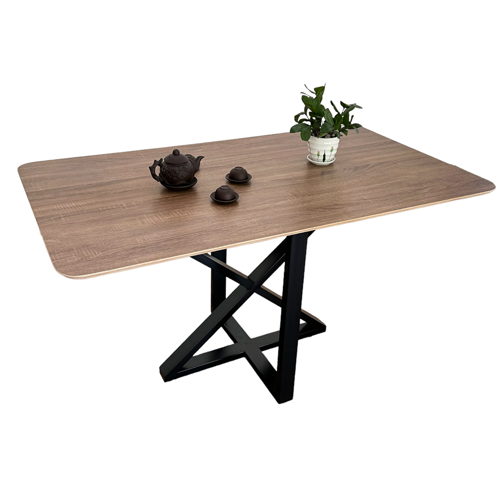 Bàn ăn chữ nhật 140x80cm gỗ Plywood chân sắt Bàn ăn chữ nhật 140x80cm gỗ Plywood chân sắt - hình 2