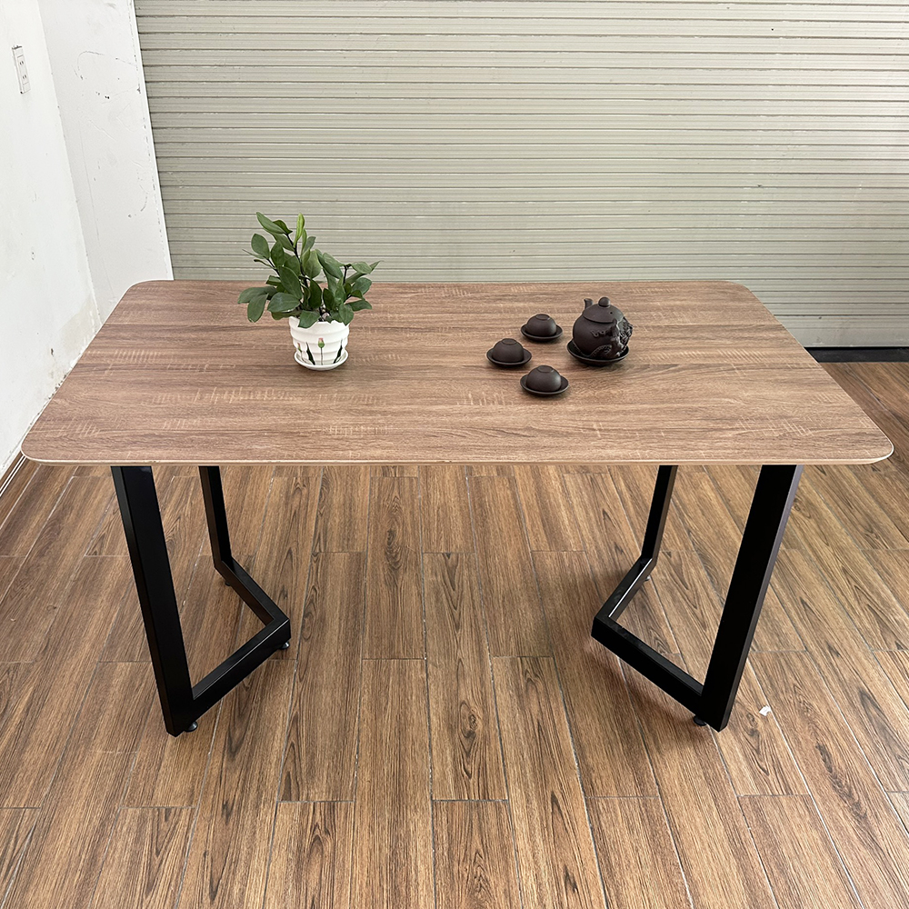 Bàn ăn chữ nhật 140x80cm gỗ Plywood chân sắt Bàn ăn chữ nhật 140x80cm gỗ Plywood chân sắt - hình 2
