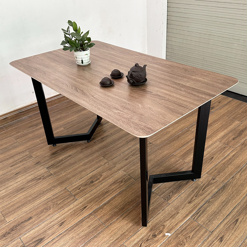 Bàn ăn chữ nhật 140x80cm gỗ Plywood chân sắt Bàn ăn chữ nhật 140x80cm gỗ Plywood chân sắt - hình 3