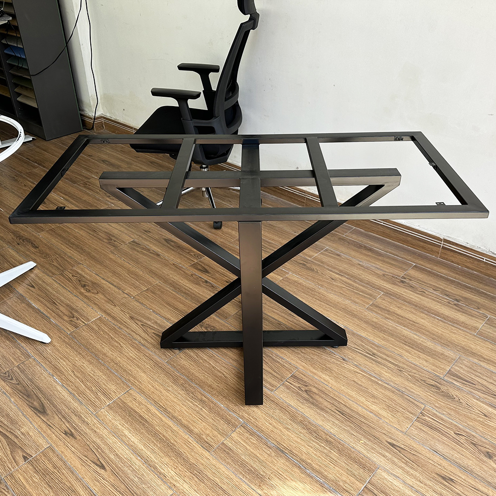 Bàn ăn chữ nhật 140x80cm gỗ Plywood chân sắt Bàn ăn chữ nhật 140x80cm gỗ Plywood chân sắt - hình 4