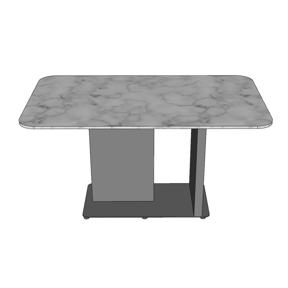 Bàn ăn chữ nhật 140x80cm mặt đá ceramic chân sắt Bàn ăn chữ nhật 140x80cm mặt đá ceramic chân sắt - hình 2