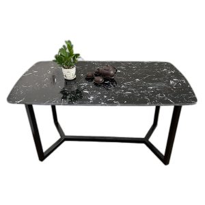 Bàn ăn chữ nhật 140x80cm mặt đá chân sắt