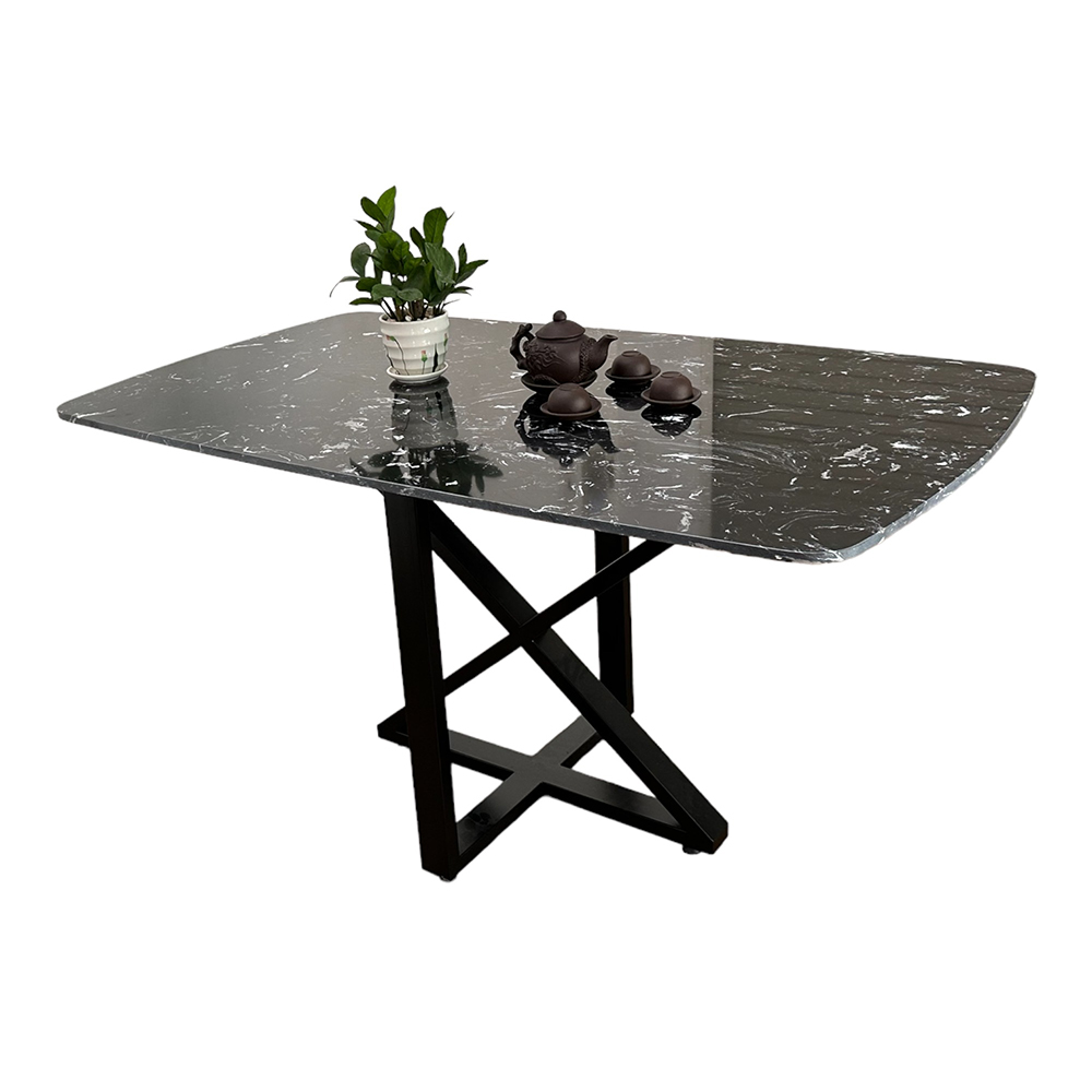 Bàn ăn chữ nhật 140x80cm mặt đá chân sắt Bàn ăn chữ nhật 140x80cm mặt đá chân sắt - hình 1