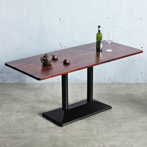 Bàn ăn chữ nhật 160x70cm gỗ tràm chân sắt đôi BA68221 - hình 1