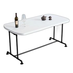 Bàn ăn chữ nhật 160x80cm gỗ thông chân ống nước