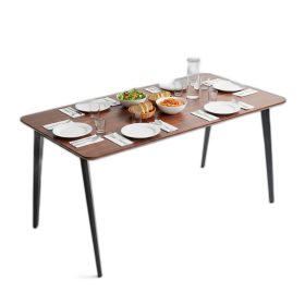 Bàn ăn chữ nhật 160x80cm gỗ tràm chân sắt lắp ráp