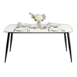Bàn ăn chữ nhật 160x80cm mặt đá chân CONE