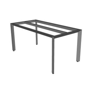 Bàn ăn chữ nhật 160x80cm mặt đá chân sắt tam giác - hình 1