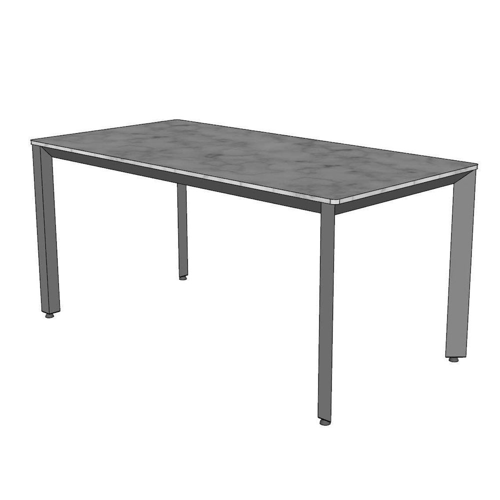 Bàn ăn chữ nhật 160x80cm mặt đá chân sắt tam giác Bàn ăn chữ nhật 160x80cm mặt đá chân sắt tam giác - hình 3