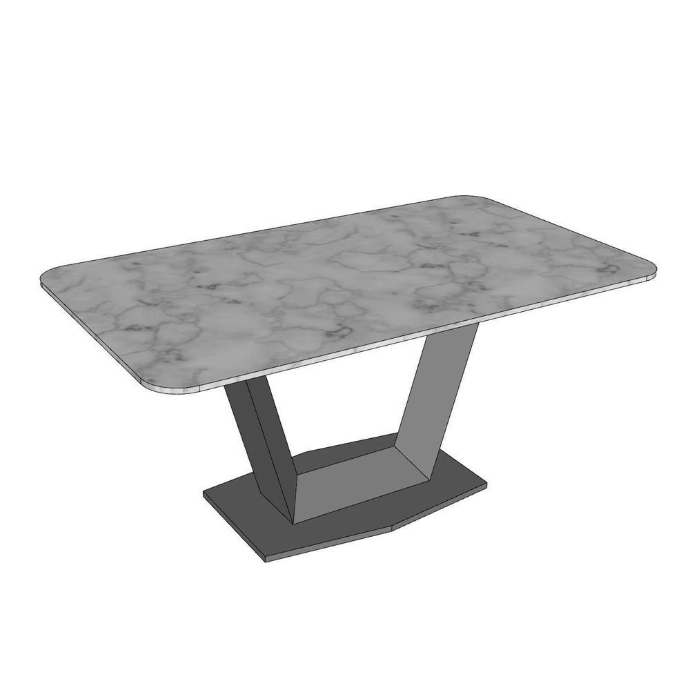 Bàn ăn chữ nhật 160x90cm mặt đá ceramic Bàn ăn chữ nhật 160x90cm mặt đá ceramic - hình 1