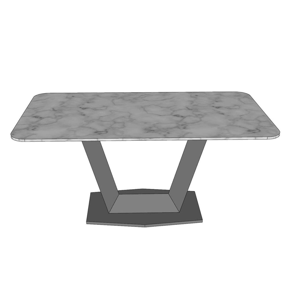 Bàn ăn chữ nhật 160x90cm mặt đá ceramic Bàn ăn chữ nhật 160x90cm mặt đá ceramic - hình 2