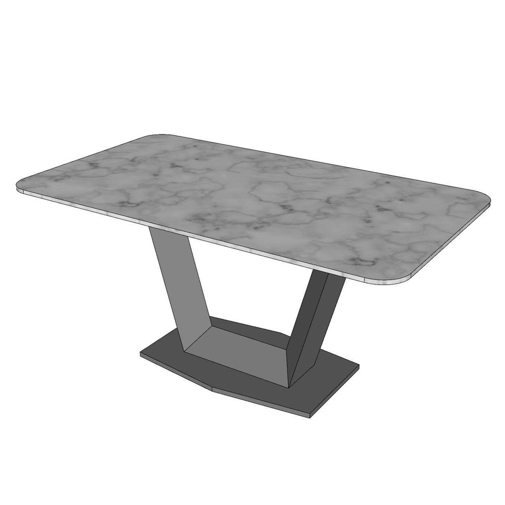 Bàn ăn chữ nhật 160x90cm mặt đá ceramic Bàn ăn chữ nhật 160x90cm mặt đá ceramic - hình 3