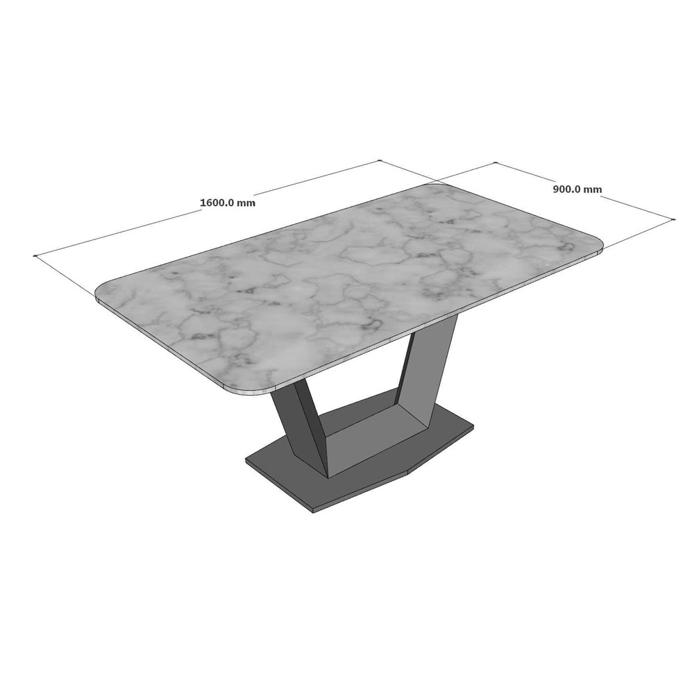 Bàn ăn chữ nhật 160x90cm mặt đá ceramic Bàn ăn chữ nhật 160x90cm mặt đá ceramic - hình 4