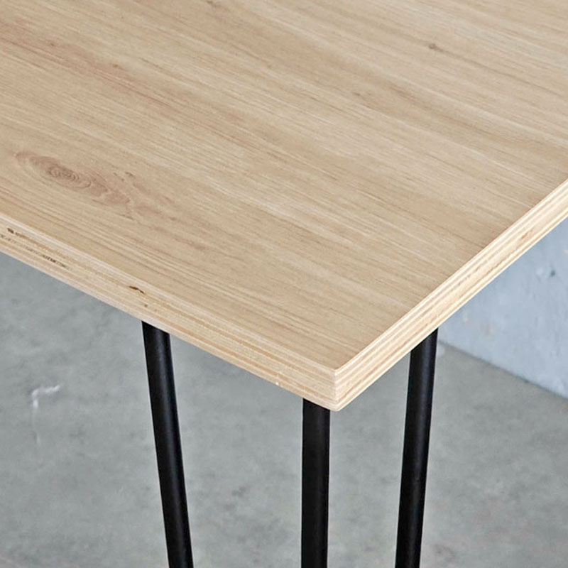 Bàn ăn chữ nhật 180x80cm gỗ plywood chân Hairpin Bàn ăn chữ nhật 180x80cm gỗ plywood chân Hairpin - hình 2