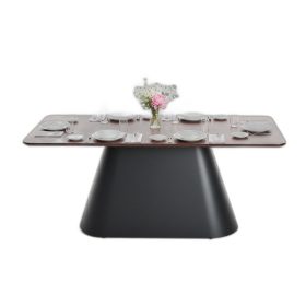 Bàn ăn chữ nhật 180x80cm gỗ tràm chân sắt