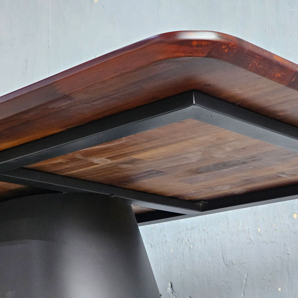 Bàn ăn chữ nhật 180x80cm gỗ tràm chân sắt Bàn ăn chữ nhật 180x80cm gỗ tràm chân sắt - hình 4