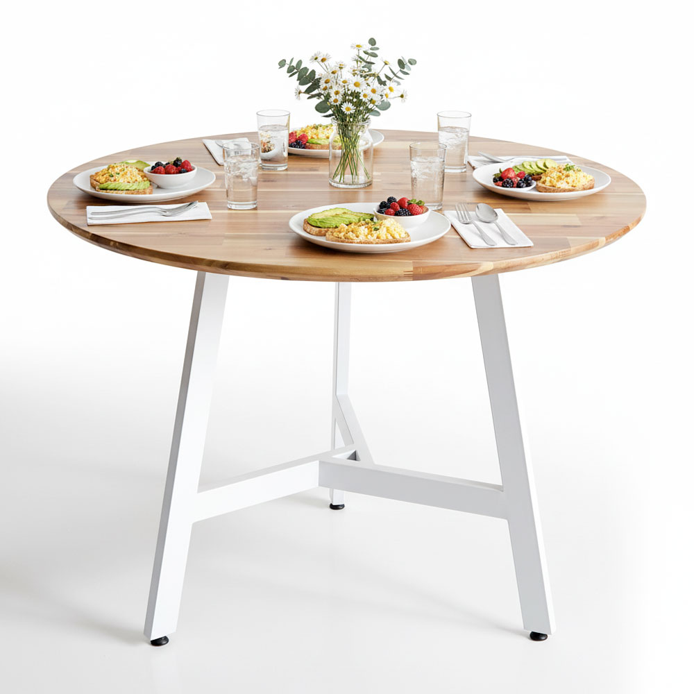 Bàn ăn chữ nhật 180x80cm gỗ tràm chân sắt Bàn ăn chữ nhật 180x80cm gỗ tràm chân sắt - hình 5