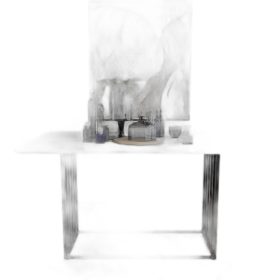 Bàn ăn chữ nhật Gemma 140 160x80cm gỗ cao su chân sắt
