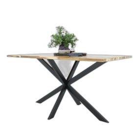 Bàn ăn chữ nhật KANE 01 140 160x80 gỗ tràm chân sắt