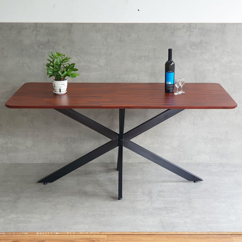 Bàn ăn chữ nhật KANE 03 160x80cm tràm chân sắt Bàn ăn chữ nhật KANE 03 160x80cm tràm chân sắt - hình 4