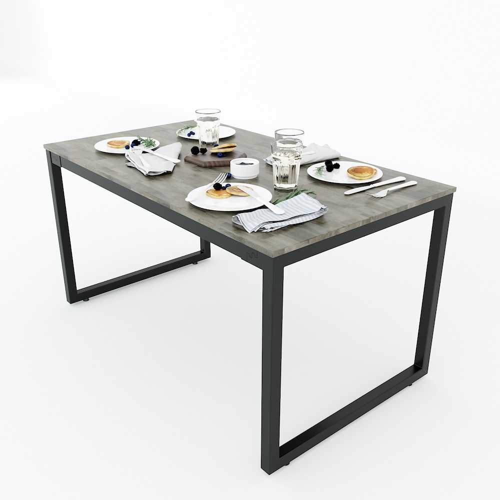 Bàn ăn chữ nhật SADO 01 140 160x 0cm gỗ cao su chân sắt Bàn ăn chữ nhật SADO 01 140 160x 0cm gỗ cao su chân sắt - hình 1
