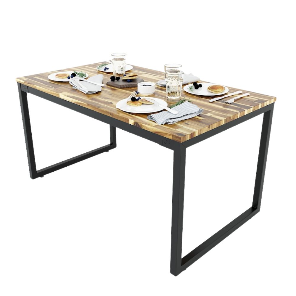 Bàn ăn chữ nhật SADO 02 140 160x80cm gỗ tràm chân sắt Bàn ăn chữ nhật SADO 02 140 160x80cm gỗ tràm chân sắt - hình 1