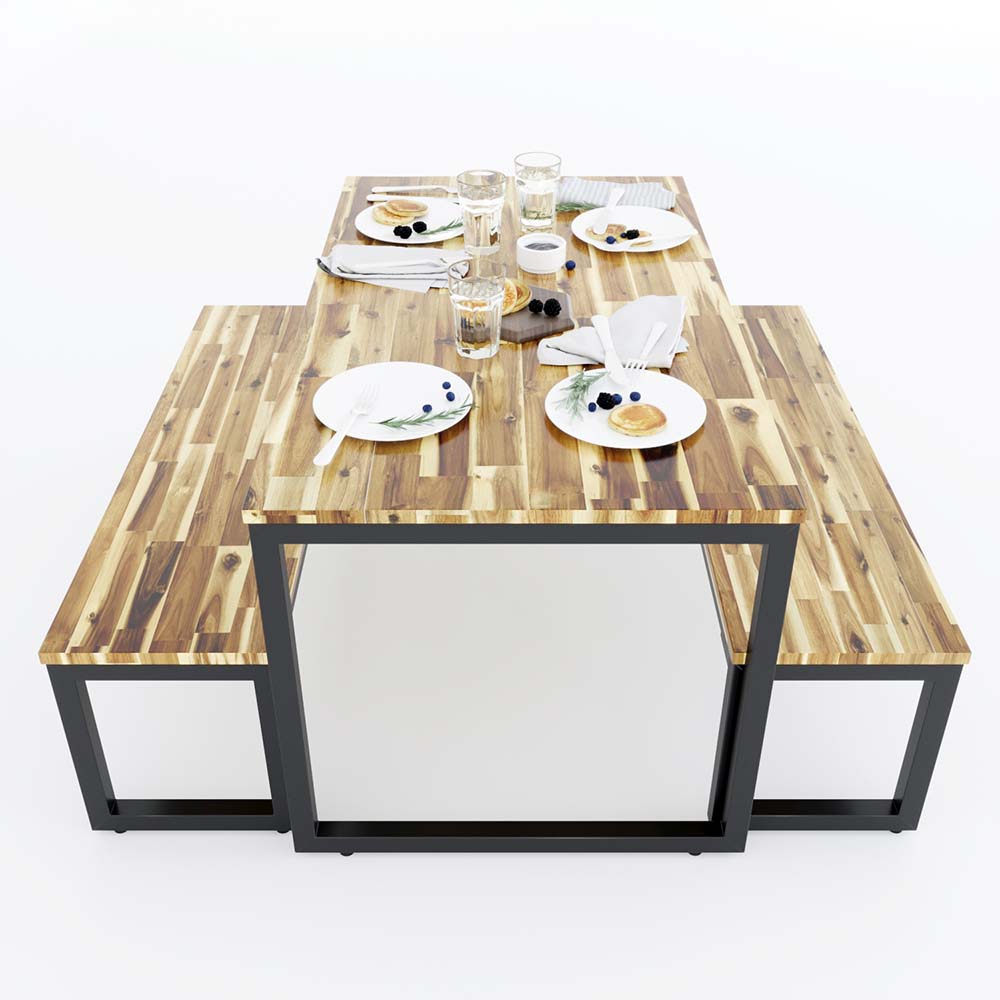 Bàn ăn chữ nhật SADO 02 140 160x80cm gỗ tràm chân sắt Bàn ăn chữ nhật SADO 02 140 160x80cm gỗ tràm chân sắt - hình 4