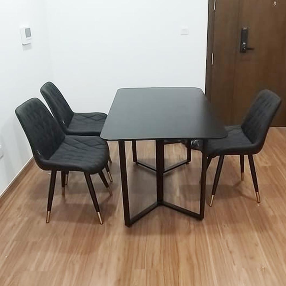 Bàn ăn chữ nhật Vincen 140 160x80cm gỗ cao su chân sắt Bàn ăn chữ nhật Vincen 140 160x80cm gỗ cao su chân sắt - hình 5
