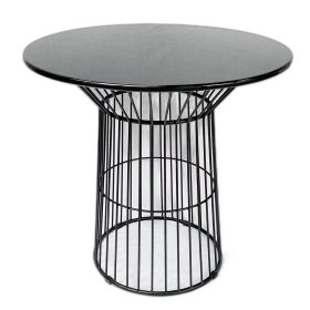 Bàn ăn CUBE tròn 80cm chân sắt tròn