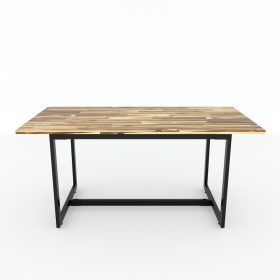 Bàn ăn Erica mặt gỗ tràm khung chân sắt - hình 1
