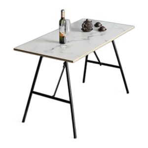 Bàn ăn gấp gọn 120x60cm gỗ plywood vân giả đá