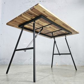 Bàn ăn gấp gọn Argon 120x70cm gỗ tràm - hình 1