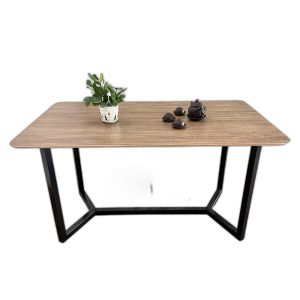 Bàn ăn gỗ Plywood chân sắt sơn tĩnh điện