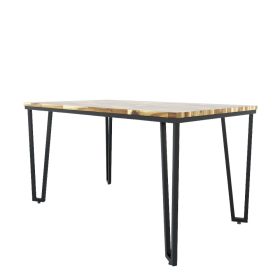 Bàn ăn HAKO gỗ tràm chân sắt sơn tĩnh điện - hình 1