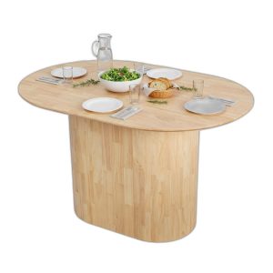Bàn ăn hình Oval 120x80cm gỗ cao su