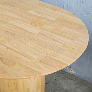 Bàn ăn hình Oval 120x80cm gỗ cao su - hình 1