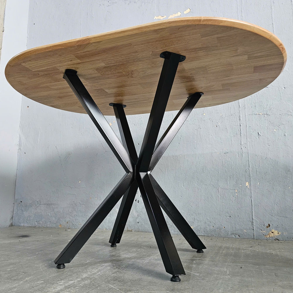 Bàn ăn hình Oval 120x80cm gỗ cao su Bàn ăn hình Oval 120x80cm gỗ cao su - hình 4