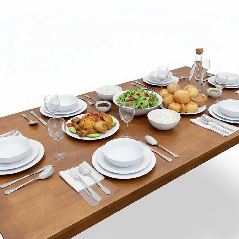 Bàn ăn Louis 160x80cm gỗ cao su Bàn ăn Louis 160x80cm gỗ cao su - hình 3