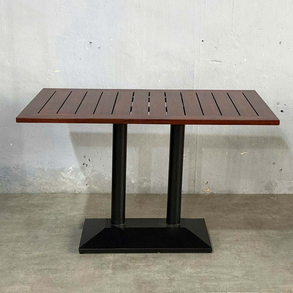 Bàn ăn ngoài trời 120x70cm gỗ tràm chân sắt BA68217 Bàn ăn ngoài trời 120x70cm gỗ tràm chân sắt BA68217 - hình 3