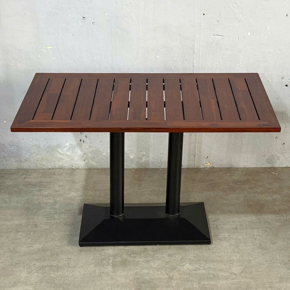 Bàn ăn ngoài trời 120x70cm gỗ tràm chân sắt BA68217 Bàn ăn ngoài trời 120x70cm gỗ tràm chân sắt BA68217 - hình 4