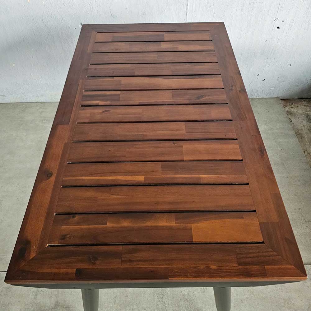 Bàn ăn ngoài trời 120x70cm gỗ tràm chân sắt CONE BA68216 Bàn ăn ngoài trời 120x70cm gỗ tràm chân sắt CONE BA68216 - hình 3