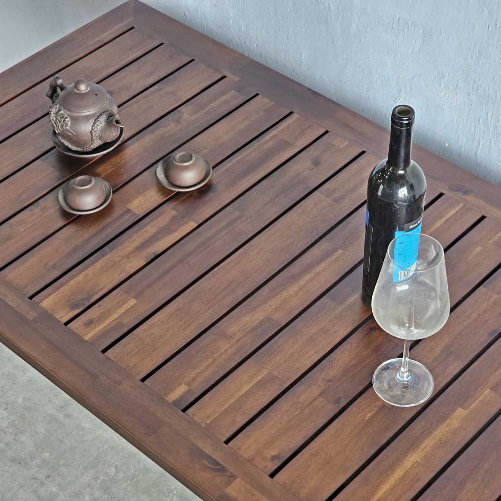 Bàn ăn ngoài trời 120x70cm gỗ tràm chân sắt CONE BA68216 Bàn ăn ngoài trời 120x70cm gỗ tràm chân sắt CONE BA68216 - hình 5