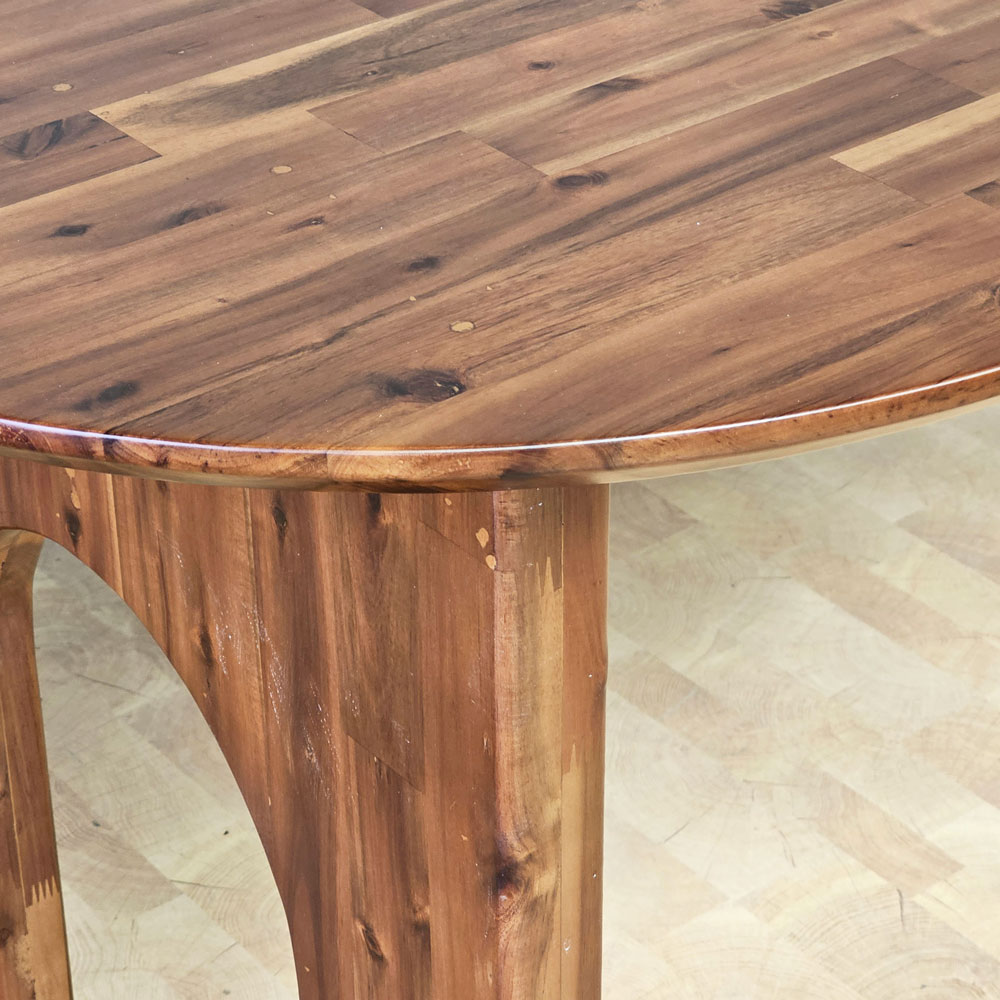Bàn ăn Oval 160x80cm gỗ tràm Bàn ăn Oval 160x80cm gỗ tràm - hình 2